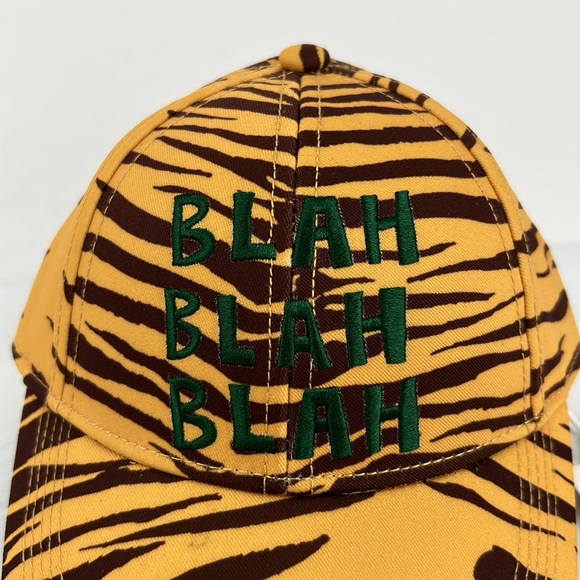 Mini Rodini Tiger Stripe Cap Baseball Hat Blah Blah Blah Cap NWT - Picture 3 of 7